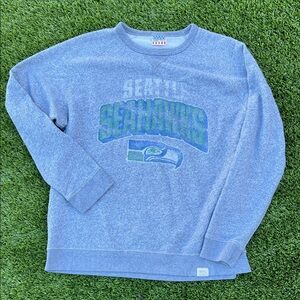 Junk Food Clothing Gray Seattle Seahawks Crewneck Sweater